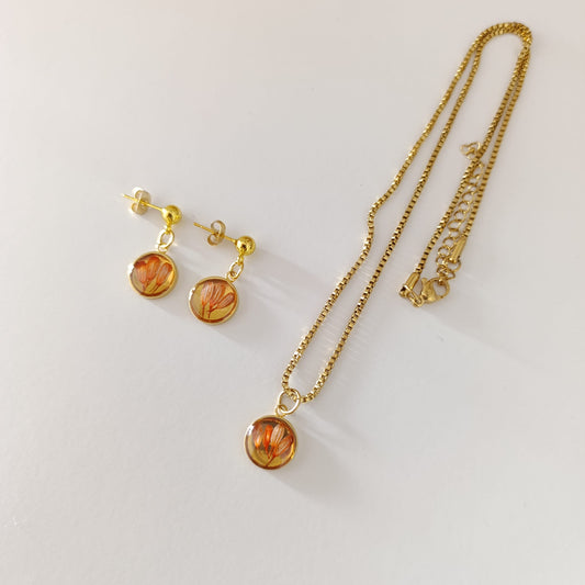 Conjunto Brincos e Fio Amélie