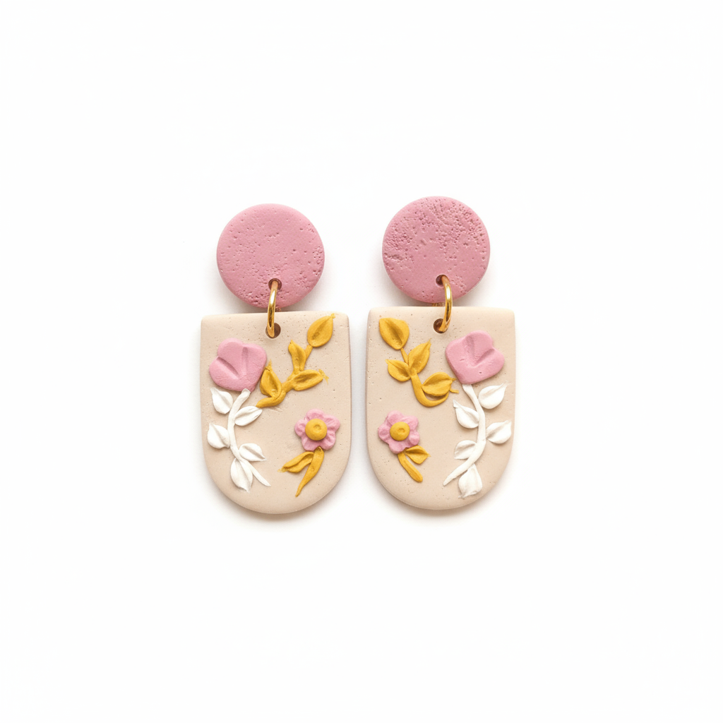 Brincos PRIMROSE - Deitados Fundo Branco